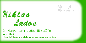 miklos lados business card